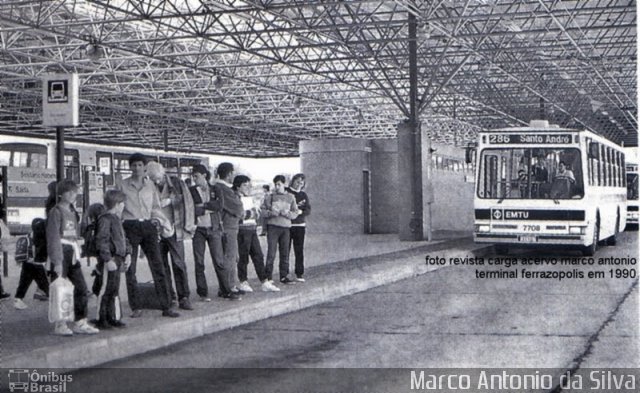 EMTU - Empresa Metrop. de Transp. Urbanos 7708 na cidade de São Bernardo do Campo, São Paulo, Brasil, por Marco Antonio da Silva. Número da foto: #2291639.