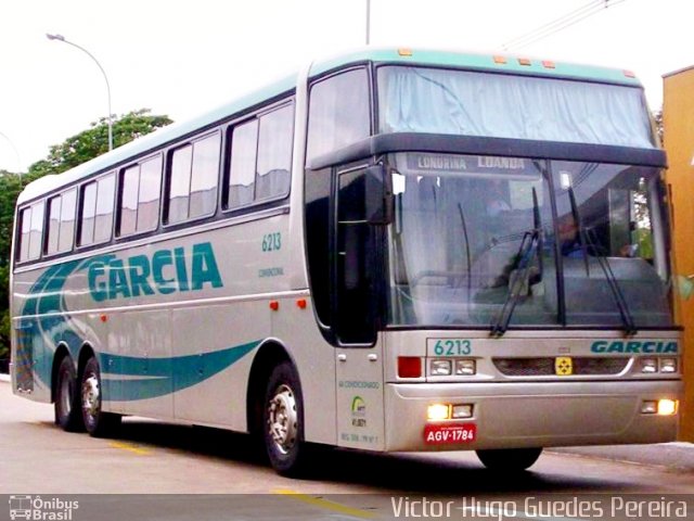 Viação Garcia 6213 na cidade de Maringá, Paraná, Brasil, por Victor Hugo Guedes Pereira. ID da foto: 2291692.