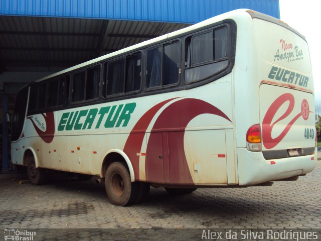 Eucatur - Empresa União Cascavel de Transportes e Turismo 4043 na cidade de Ji-Paraná, Rondônia, Brasil, por Alex da Silva Rodrigues. ID da foto: 2293068.