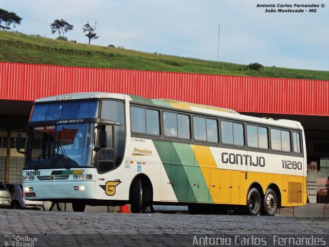 Empresa Gontijo de Transportes 11280 na cidade de João Monlevade, Minas Gerais, Brasil, por Antonio Carlos Fernandes. ID da foto: 2809953.