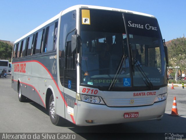 Viação Santa Cruz 8710 na cidade de Aparecida, São Paulo, Brasil, por Alexandro da Silva Castro. ID da foto: 2810058.