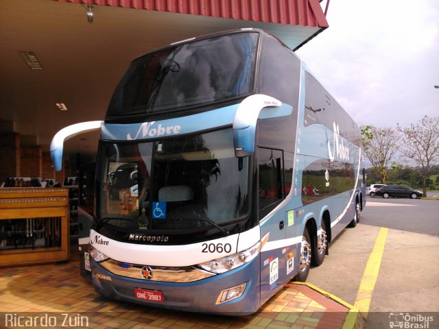 Nobre Transporte Turismo 2060 na cidade de Limeira, São Paulo, Brasil, por Ricardo Zuin. ID da foto: 2810885.