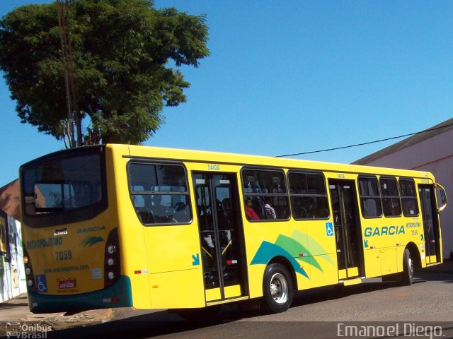 Viação Garcia 7059 na cidade de Apucarana, Paraná, Brasil, por Emanoel Diego.. Número da foto: #2810570.