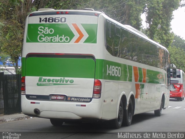 Cia. São Geraldo de Viação 14860 na cidade de São Paulo, São Paulo, Brasil, por Matheus de Melo Bento. ID da foto: 2830987.