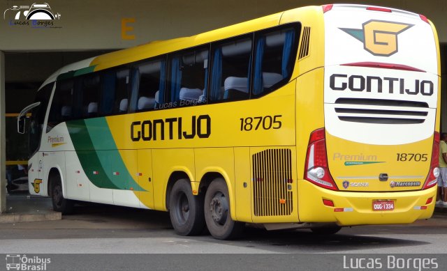 Empresa Gontijo de Transportes 18705 na cidade de Araxá, Minas Gerais, Brasil, por Lucas Borges . Número da foto: #2831850.