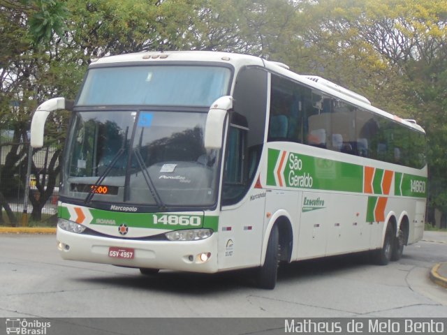 Cia. São Geraldo de Viação 14860 na cidade de São Paulo, São Paulo, Brasil, por Matheus de Melo Bento. ID da foto: 2830966.