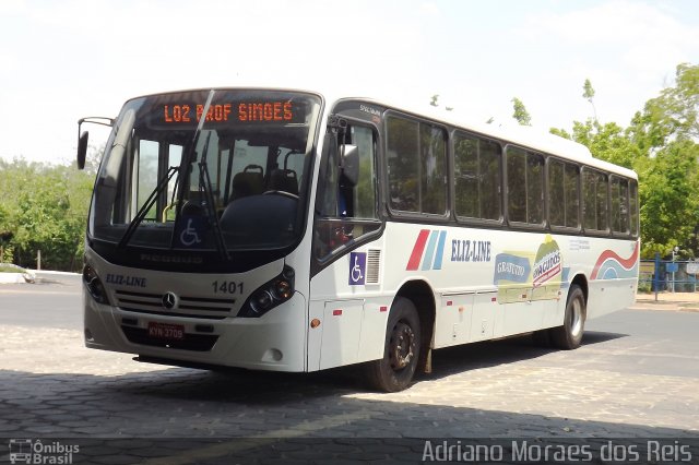 Eliz-Line Transporte e Turismo 1401 na cidade de Agudos, São Paulo, Brasil, por Adriano Moraes dos Reis. Número da foto: #2831668.