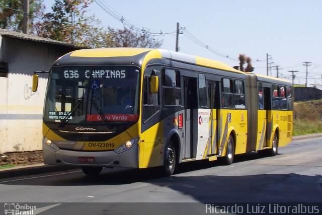 Auto Viação Ouro Verde OV-123019 na cidade de Campinas, São Paulo, Brasil, por Ricardo Luiz. ID da foto: 2832091.