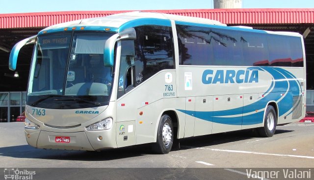 Viação Garcia 7163 na cidade de Londrina, Paraná, Brasil, por Vagner Valani. ID da foto: 2834311.