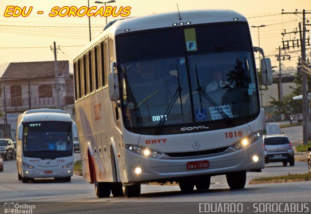 BBTT - Benfica Barueri Transporte e Turismo 1810 na cidade de Sorocaba, São Paulo, Brasil, por EDUARDO - SOROCABUS. ID da foto: 2834555.