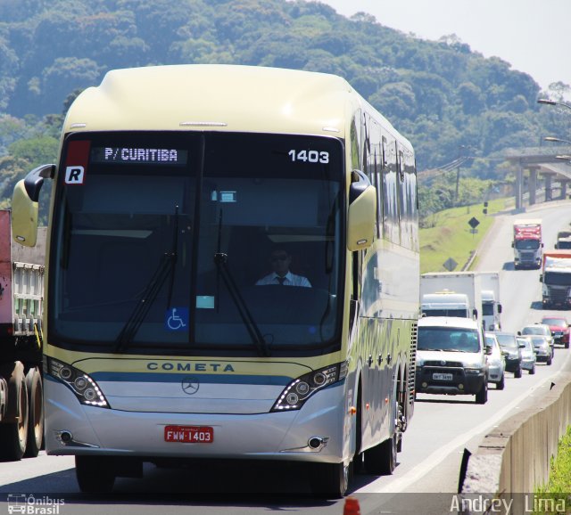 Viação Cometa 1403 na cidade de Itapecerica da Serra, São Paulo, Brasil, por Andrey  Lima. Número da foto: #2833236.