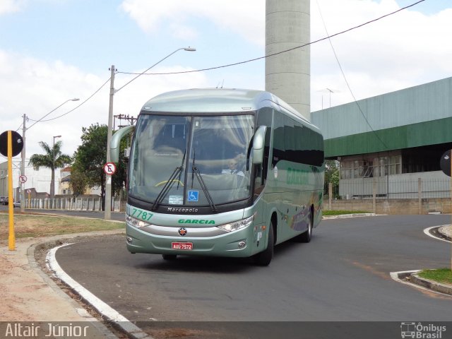 Viação Garcia 7787 na cidade de Bauru, São Paulo, Brasil, por Altair Júnior. ID da foto: 2833833.