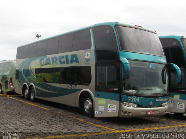 Viação Garcia 7204 na cidade de Londrina, Paraná, Brasil, por José Geyvson da Silva. ID da foto: 2834199.