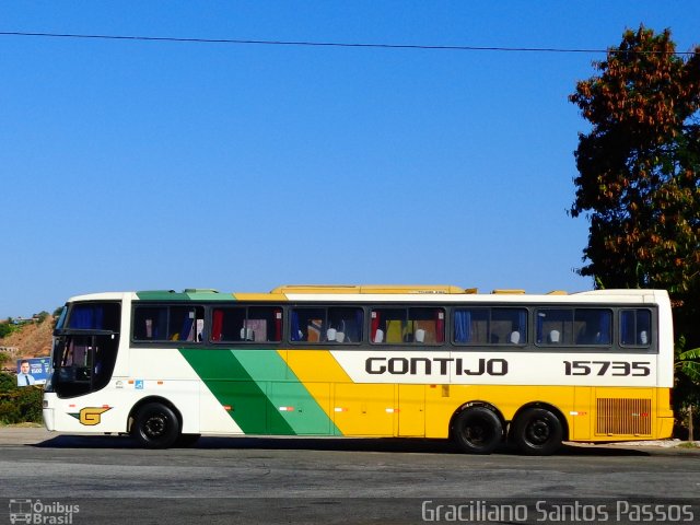 Empresa Gontijo de Transportes 15735 na cidade de Coronel Fabriciano, Minas Gerais, Brasil, por Graciliano Santos Passos. ID da foto: 2835560.