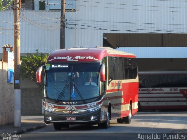 Santa Maria Fretamento e Turismo 520 na cidade de São Bernardo do Campo, São Paulo, Brasil, por Agnaldo Penides. ID da foto: 2835664.