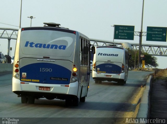 Viação Itaúna 1590 na cidade de Belo Horizonte, Minas Gerais, Brasil, por Adão Raimundo Marcelino. ID da foto: 2837087.