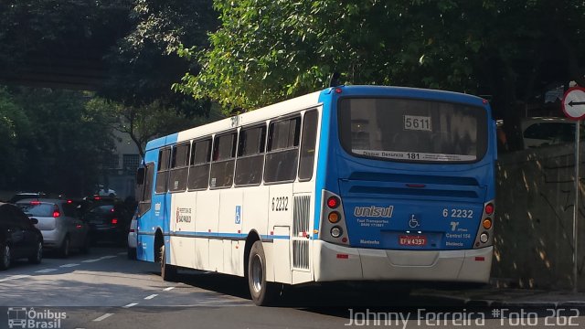 TUPI - Transportes Urbanos Piratininga 6 2232 na cidade de São Paulo, São Paulo, Brasil, por Johnny Ferreira. Número da foto: #2836617.