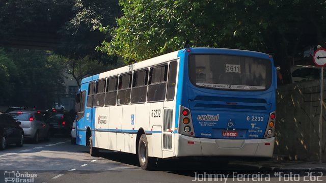 TUPI - Transportes Urbanos Piratininga 6 2232 na cidade de São Paulo, São Paulo, Brasil, por Johnny Ferreira. ID da foto: 2836617.