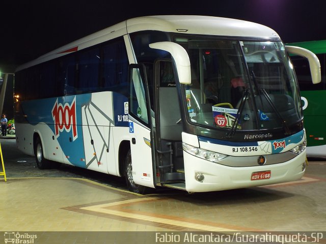 Auto Viação 1001 RJ 108.546 na cidade de Guaratinguetá, São Paulo, Brasil, por Fabio Alcantara. ID da foto: 2838832.