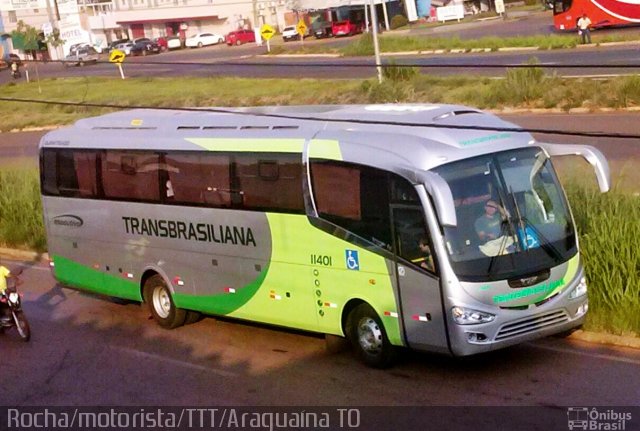 Transbrasiliana Transportes e Turismo 11401 na cidade de Araguaína, Tocantins, Brasil, por Romulo de Oliveira Clementino. Número da foto: #2839255.