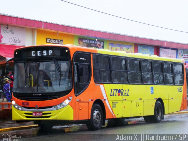 Viação Litoral Sul 1630 na cidade de Itanhaém, São Paulo, Brasil, por Adam Xavier Rodrigues Lima. Número da foto: #2840751.