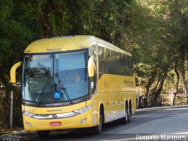 Viação Itapemirim 60643 na cidade de Taubaté, São Paulo, Brasil, por Rogerio Marques. Número da foto: #2841048.