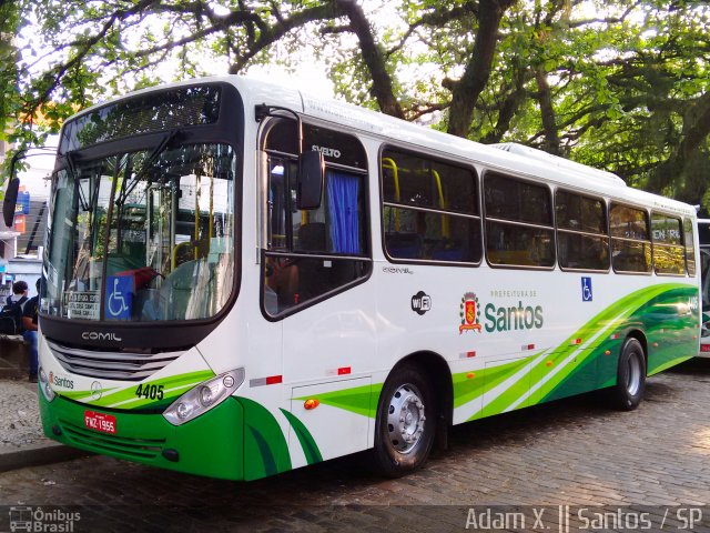 Viação Piracicabana Santos 4405 na cidade de Santos, São Paulo, Brasil, por Adam Xavier Rodrigues Lima. Número da foto: #2840691.