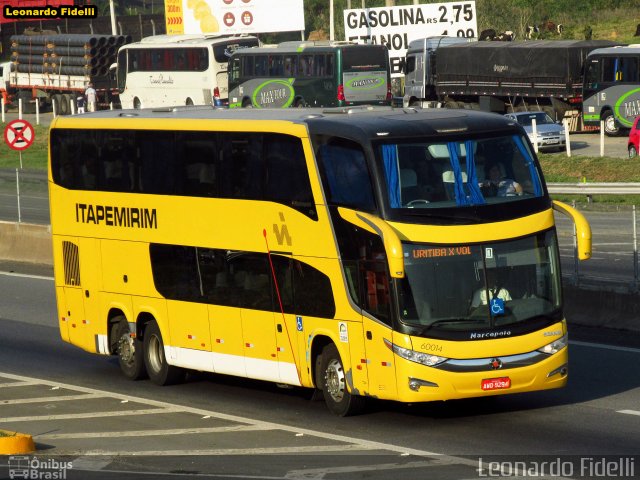 Viação Itapemirim 60014 na cidade de Aparecida, São Paulo, Brasil, por Leonardo Fidelli. ID da foto: 2842309.