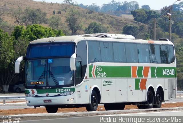 Cia. São Geraldo de Viação 14240 na cidade de Ribeirão Vermelho, Minas Gerais, Brasil, por Pedro Henrique Gumercindo da Silva. ID da foto: 2843177.