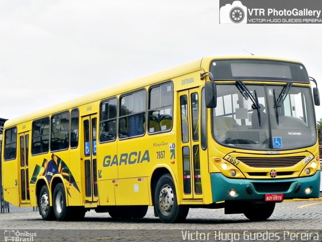 Viação Garcia 7657 na cidade de Londrina, Paraná, Brasil, por Victor Hugo Guedes Pereira. ID da foto: 2843717.