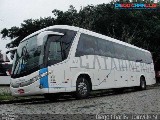 Auto Viação Catarinense 3216 na cidade de Joinville, Santa Catarina, Brasil, por Diego Charlis Coelho. Número da foto: #2844513.