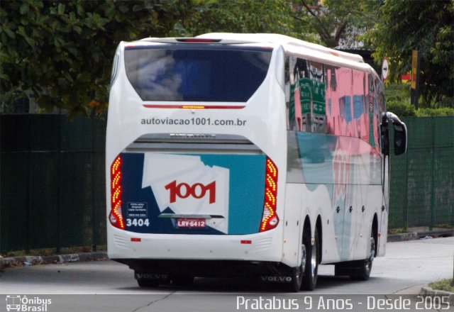 Auto Viação 1001 3404 na cidade de São Paulo, São Paulo, Brasil, por Cristiano Soares da Silva. ID da foto: 2843766.