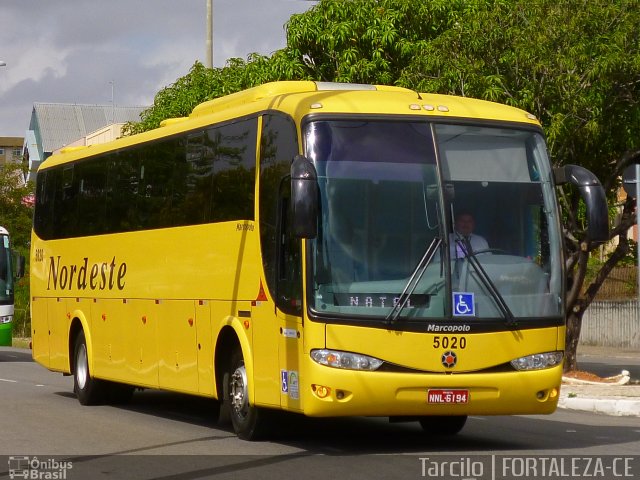 Viação Nordeste 5020 na cidade de Fortaleza, Ceará, Brasil, por Tarcilo da Matta. ID da foto: 2844814.