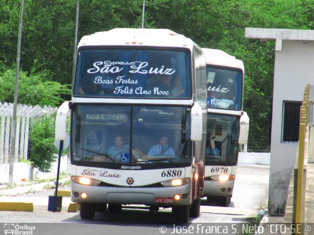 Expresso São Luiz 6880 na cidade de Aracaju, Sergipe, Brasil, por José Franca S. Neto. ID da foto: 2846080.