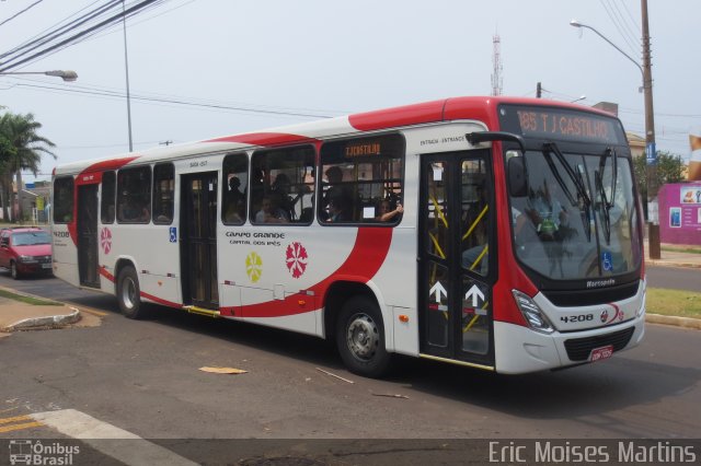 Viação Campo Grande 4208 na cidade de Campo Grande, Mato Grosso do Sul, Brasil, por Eric Moises Martins. Número da foto: #2847519.
