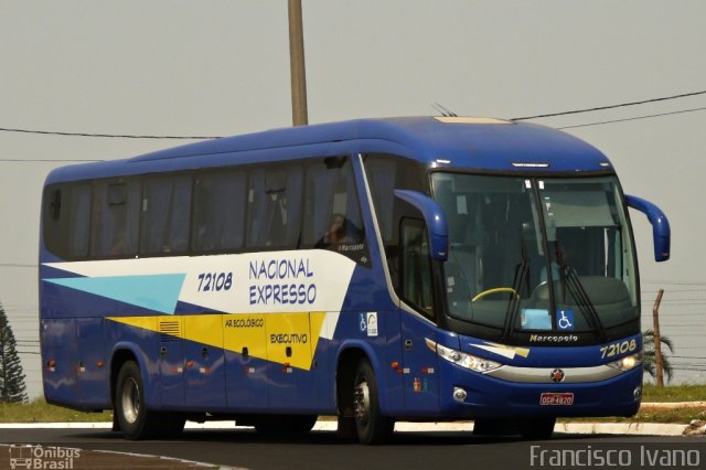 Nacional Expresso 72108 na cidade de Marília, São Paulo, Brasil, por Francisco Ivano. Número da foto: #2847328.
