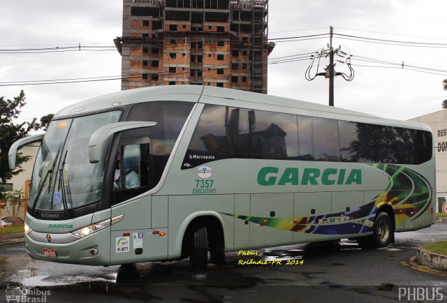 Viação Garcia 7357 na cidade de Rolândia, Paraná, Brasil, por Paulo Henrique. Número da foto: #2847681.