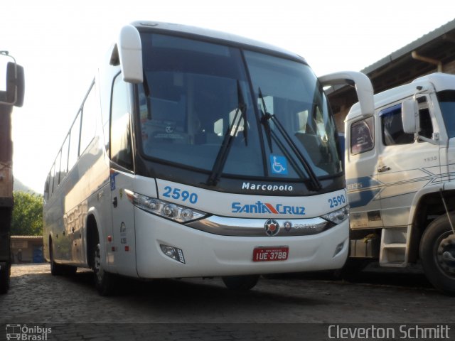 VUSC - Viação União Santa Cruz 2590 na cidade de Nova Palma, Rio Grande do Sul, Brasil, por Cleverton Schmitt. Número da foto: #2847094.