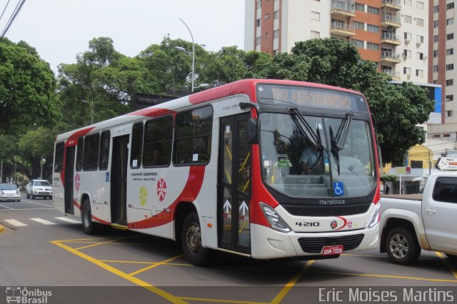 Viação Campo Grande 4210 na cidade de Campo Grande, Mato Grosso do Sul, Brasil, por Eric Moises Martins. ID da foto: 2847513.