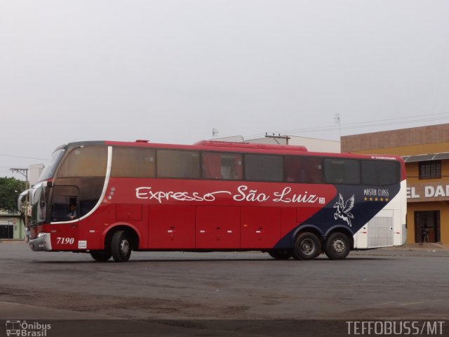 Expresso São Luiz 7190 na cidade de Primavera do Leste, Mato Grosso, Brasil, por Stefano  Rodrigues dos Santos. Número da foto: #2850931.