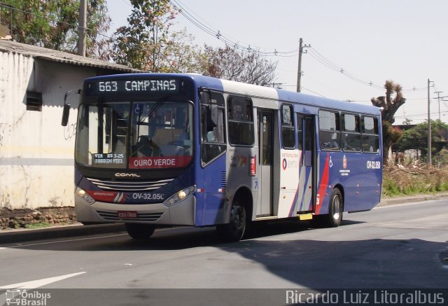 Auto Viação Ouro Verde OV-32.050 na cidade de Campinas, São Paulo, Brasil, por Ricardo Luiz. ID da foto: 2850231.