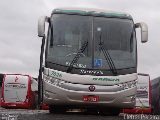 Viação Garcia 7626 na cidade de Londrina, Paraná, Brasil, por Cleber Luiz Pereira. Número da foto: #2812722.