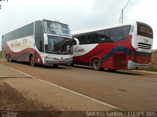 Expresso São Luiz 7170 na cidade de Rondonópolis, Mato Grosso, Brasil, por Stefano  Rodrigues dos Santos. ID da foto: 2812100.