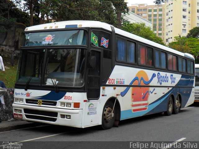 Rondotur Transportadora de Passageiros e Turismo 2101 na cidade de Curitiba, Paraná, Brasil, por Felipe Aquino da Silva. ID da foto: 2813043.