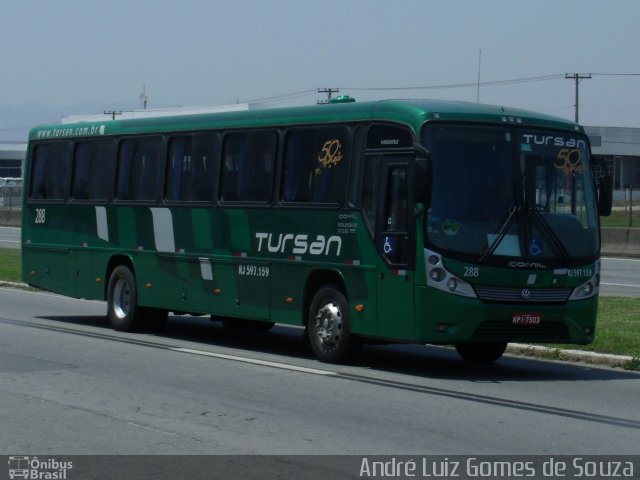 Tursan - Turismo Santo André 288 na cidade de Resende, Rio de Janeiro, Brasil, por André Luiz Gomes de Souza. ID da foto: 2852776.