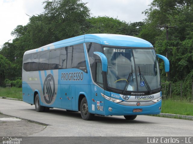 Auto Viação Progresso 6280 na cidade de Recife, Pernambuco, Brasil, por Luiz Carlos de Santana. Número da foto: #2852561.