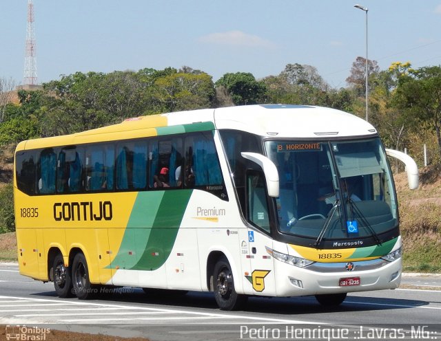 Empresa Gontijo de Transportes 18835 na cidade de Ribeirão Vermelho, Minas Gerais, Brasil, por Pedro Henrique Gumercindo da Silva. ID da foto: 2853734.