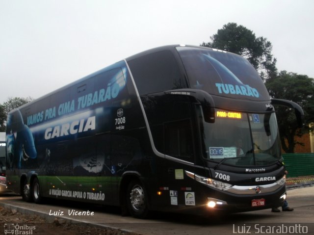 Viação Garcia 7008 na cidade de Curitiba, Paraná, Brasil, por Luiz Scarabotto . ID da foto: 2855112.