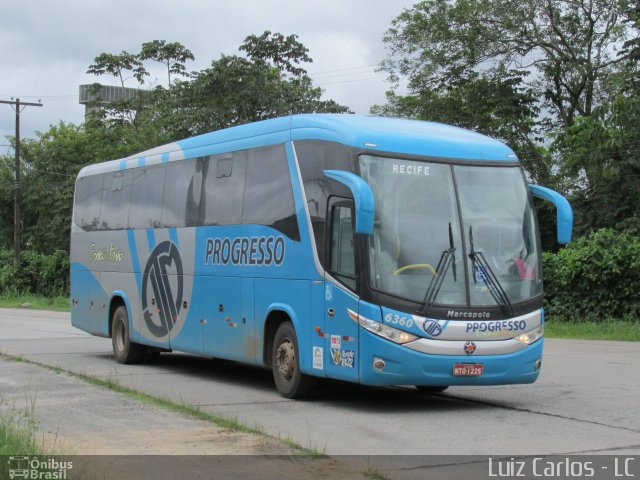 Auto Viação Progresso 6360 na cidade de Recife, Pernambuco, Brasil, por Luiz Carlos de Santana. ID da foto: 2855020.