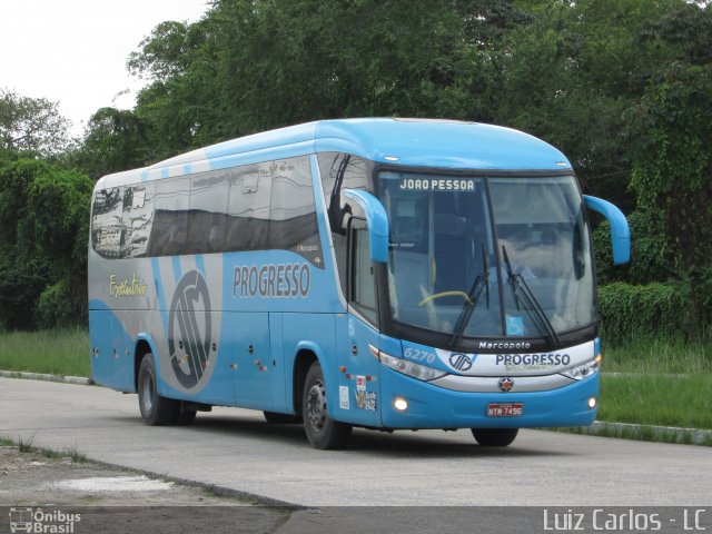 Auto Viação Progresso 6270 na cidade de Recife, Pernambuco, Brasil, por Luiz Carlos de Santana. Número da foto: #2854984.